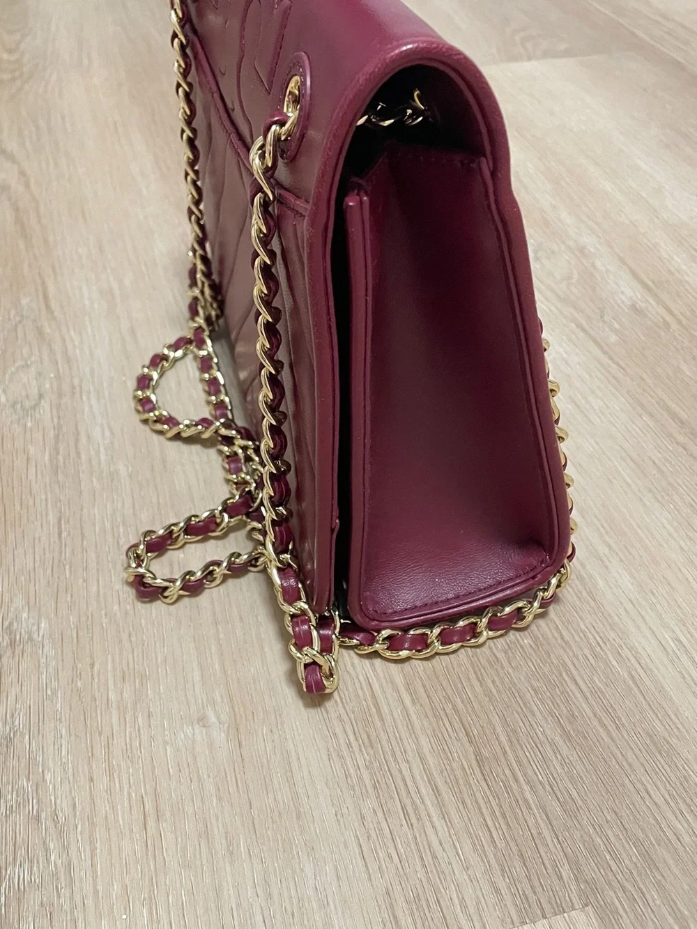 Tory Burch Quilted Leather Chain Shoulder Bag - Wine